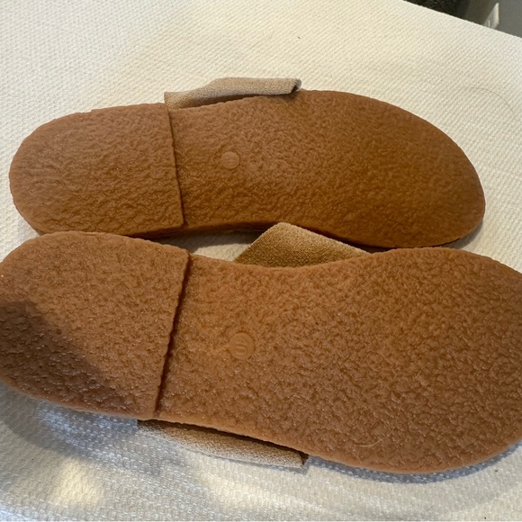 Women's Tan Suede Sandals - Picture 3 of 3
